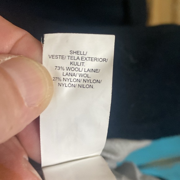 Lucky Brand pea coat size XL navy blue wool blend double breasted 4 pocket - Picture 11 of 12